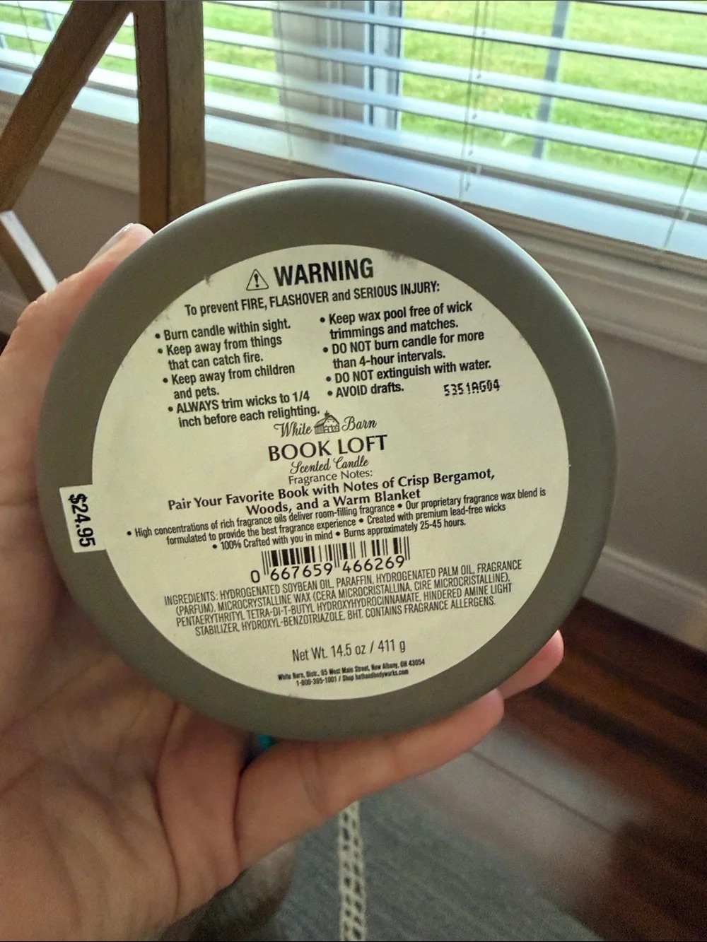 White Barn Book Loft 3 Wick Candle